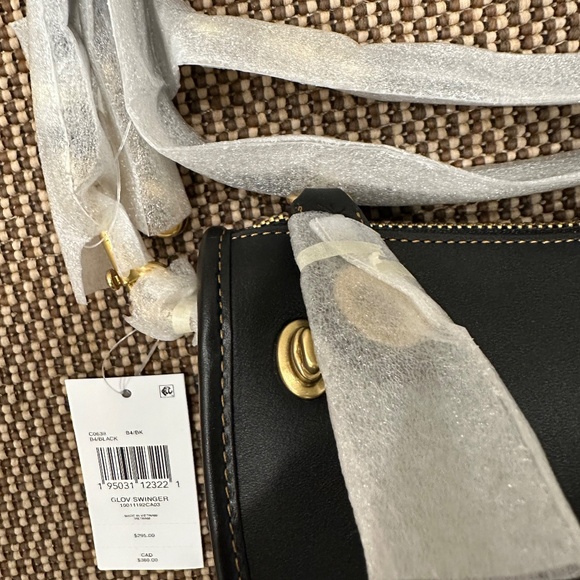 COACH CROSSBODY SWINGER BAG BLACK NWT PERFECT GIFT! - Picture 5 of 16